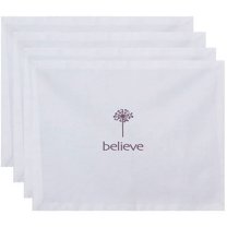 Simply Daisy 18" x 14" Make a Wish Word Print Placemats, Set of 4