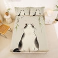 thumbnail image 5 of jejeloiu 3D Cartoon Animal Cat Bed Sheets Kids,Japan Minimalist Style King Sheets,4 Pieces, 5 of 6