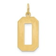 thumbnail image 3 of FB Jewels 14K Yellow Goldy Casted Large Diamond Cut Number 0 Charm, 3 of 4