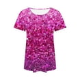thumbnail image 4 of Youyipin Women's Clothing Summer Tops Glitter Glam Sequin Top Loose Sleeves Sparkly Shimmer Party Bridesmaid Sequined Tunic Top Spring Tops For Women, 4 of 6