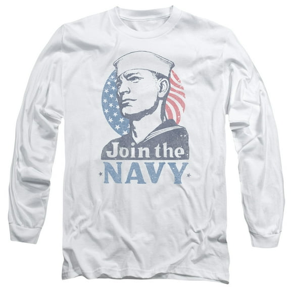 Navy - Join Now - Long Sleeve Shirt - Large