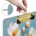 thumbnail image 3 of Acrylic Writing Board Silver 12.5*9 Inch Clipboards Transparent Acrylic Material Suitable For Office Classroom Teachers Fashion Bloggers Stationery Enthusiasts Beautiful White Flower Pattern, 3 of 9