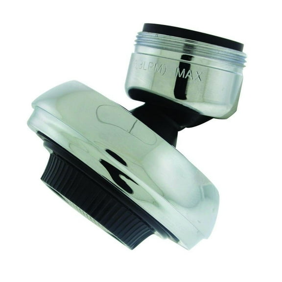 Neoperl 20 7220 5 15/16-Inch by 55/64-Inch-27-2.2-GPM Bubble Stream Single Swivel Regular, Black/Chrome