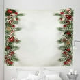 thumbnail image 1 of Christmas Tapestry, New Year's Eve Tree Branch Border with Berry Ribbons Gingerbread Man, Fabric Wall Hanging Decor for Bedroom Living Room Dorm, 5 Sizes, Multicolor, by Ambesonne, 1 of 1