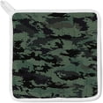 thumbnail image 3 of Polyester Insulation Kitchen Oven Mitts Potholder Apron 3Pcs Set Camouflage Pattern Non Slip Heat Resistant Gloves for Baking Cooking BBQ, 3 of 7