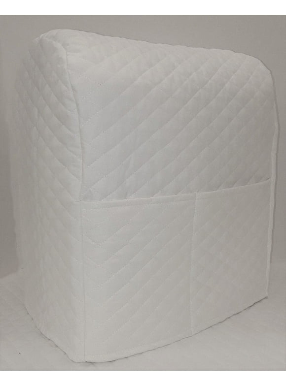 Quilted Cover Compatible with Hamilton Beach 4 Quart 7 Speed Tilt Head Stand Mixer by Penny's Needful Things (White)