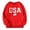 a-Watermelon Red55390, variant on FINALGANG Kids Sweatshirt With USA Flag Print Boys Girls Comfortable Long Sleeve Crewneck Pullover For Casual Daily Wear Fashionable Top