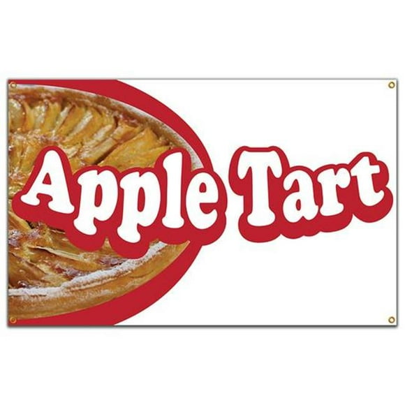 SignMission B-96 Apple Tart19 96 in. Apple Tart Banner with Concession Stand Food Truck Single Sided