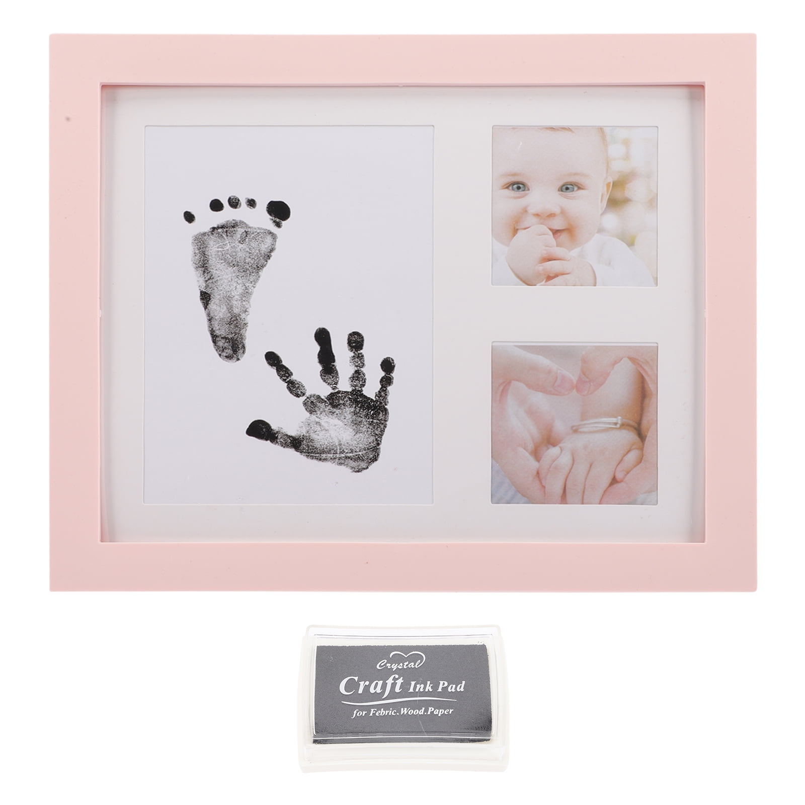 Frame Baby Picture Newborn Photo Footprint Handprint Keepsake Ink Pad Frames Hand Milestone