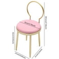 thumbnail image 3 of Miumaeov Vanity Chair Dressing Table Stool Pink Leather Seat Cushion with Backrest Makeup Vanity Stool, 3 of 18