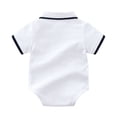 thumbnail image 4 of Summer Toddler Baby Boy Girl Clothes Set Casual Shorts Set Baby Solid Short Sleeve Romper Tops Shorts 2PCS, 4 of 8