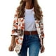 thumbnail image 2 of Puntoco Chaquetas para mujer Estampado de flores Negocio Turn Down Suit Abrigo de manga larga Prendas de abrigo Selecciones de flash Puntoco Puntoco-5218, 2 of 9