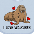 thumbnail image 4 of Inktastic Walrus Cute Arctic Animals Boys or Girls Baby Bib, 4 of 4