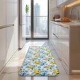 thumbnail image 4 of Yellow Lemon Fruit Patterns Blue White Pattern Kitchen Rug Mat,Kitchen Runner Rugs Non Skid Washable,Decorative Kitchen Floor Mats for Kitchen,Sink,Laundry,17"x47.2", 4 of 7