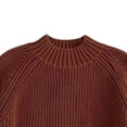 thumbnail image 3 of Lmnyox Sweaters for Kids Fashion Solid Color Long Sleeve Turtleneck Knitted Pullover Winter Loose Warm Tops, 3 of 9