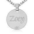 thumbnail image 2 of Photos Engraved - Photo Personnalisée Pendentif Rond Gravé en Acier Inoxydable - Gravure sur le Côté Libre - 18 Po Chaîne Incluse - W-MCPM, 2 of 6