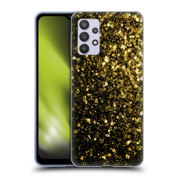 Head Case Designs Officially Licensed PLdesign Glitter Sparkles Yellow Gold Soft Gel Case Compatible with Samsung Galaxy A32 5G / M32 5G (2021)