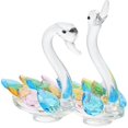 thumbnail image 2 of Crystal Swan Figurine Set Space Saving Desktop Decoration, Unique Swan Statues for Living Room & Office, Elegant Crystal Craft Ornaments (2pcs), 2 of 4