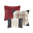 thumbnail image 6 of Home Essence Warren Red Herringbone Plaid 7 Piece Comforter Set, Cal King, 6 of 9