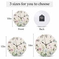 thumbnail image 6 of Wall Clock Wildflowers Clocks PVC Silent Non-Ticking Battery Operated Decorative Floral Herbs Fields Linen Round Clock for Home Living Room Kitchen Bedroom Office School Wall Decor 10 Inch, 6 of 9