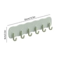 thumbnail image 2 of Wall Hooks Adhesive Hanging Rack with 6 Hooks for Bathroom Kitchen Entryway Storage Decor, 2 of 6