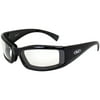 Global Vision Stray Cat Motorcycle Glasses (Black Frame/ Clear Lens)