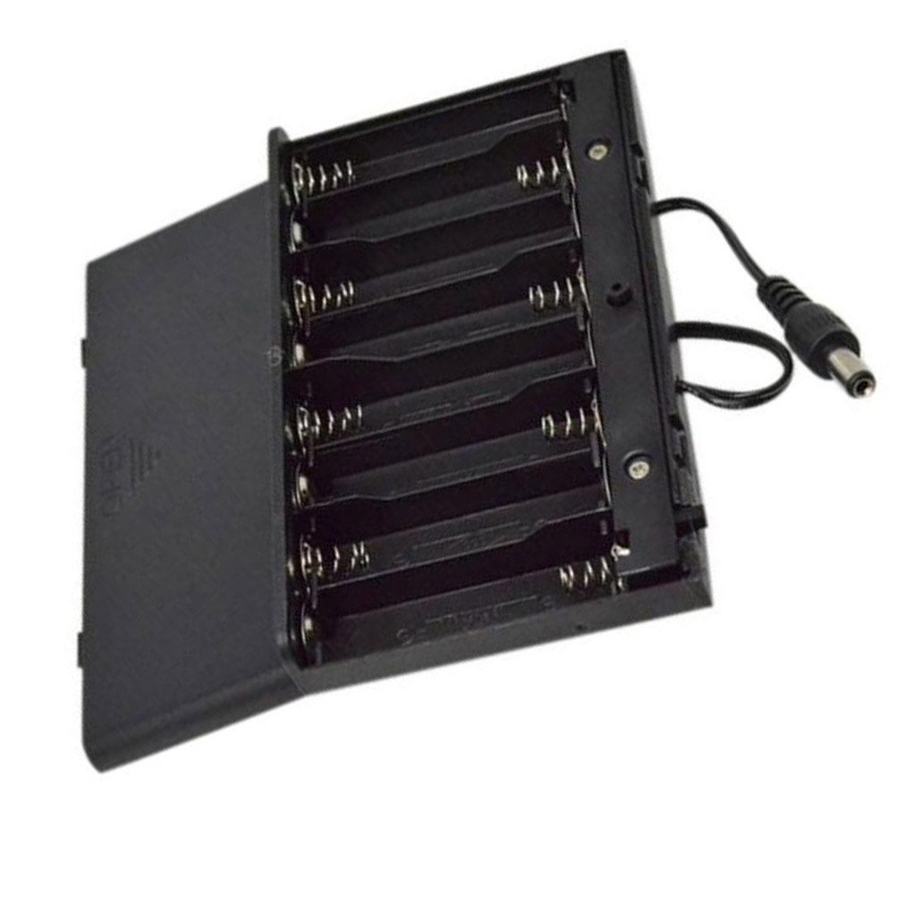 12V AA Battery Box DIY Battery Holder Battery Packs Case Wired ON/Off