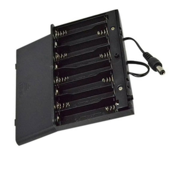 12V AA Battery Box DIY Battery Holder Battery Packs Case Wired ON/Off ...