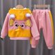 thumbnail image 1 of Conjunto de ropa para niñas recién nacidas de otoño e invierno, además de terciopelo grueso con capucha, ropa para niños pequeños, traje cálido para niños, Navidad 0-5Y3T Gao Jinjia LED, 1 of 2