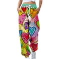 thumbnail image 2 of Fashion!Tejiojio Womens Sweatpants with Pockets Women's Petite Printing Pocket Elastic Waist Trousers Long Straight Pants, 2 of 5