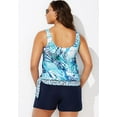 thumbnail image 4 of Swimsuits for All Side Tie Blouson Tankini Set With Cargo Short, 4 of 4