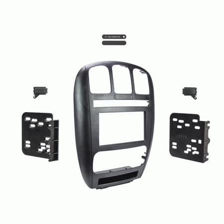 Dash Overlay Kit Metra 95-6539 Double DIN Dash Kit for Dodge Caravan & Chrysler Town & Country 2001-2007 ()
