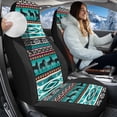 thumbnail image 3 of Uorisanigo Front Car Seat Covers, 2 Pack Auto Protectors for Front Seats, Aztec African Tribal Horse Auto Interior Accessories, Premium Non-Slip Seat Covers for Van, SUV, Truck, Pickup, 3 of 7