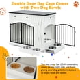thumbnail image 4 of Euroco 43.3 inch Farmhouse Dog Crate Furniture, Heavy Duty Dog Crate with 3 Drawers, 110 lbs, Engineered wood+Iron, 3 inch, Black, 4 of 10