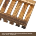 thumbnail image 4 of Uxcell Wooden Soap Tray, 2Pcs - Wooden Soap Dish, Self Draining Natural Bamboo Big Bar Soap Holder (Retro Color), 4 of 6