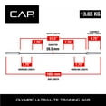 thumbnail image 3 of CAP Barbell 2-Inch Olympic Ultra-Lite Weightlifting Bar, 3 of 6