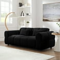 thumbnail image 5 of FREEHOMAE 80" Oversized Boucle Sofa Couch,Modern Loveseat,Deep Seat Love Seat,Mid Century Modern Sofa,Cloud Couch for Living Room,Apartment,Office,and Lounge,Black, 5 of 6