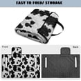 thumbnail image 5 of COEQINE Universal Golf Cart Seat Cover for 2-Seaters, Folds Like a Bag with Handle, 51.2x30.3 Inch Fit for EZGO/Yamaha/Club Car, 4-Pocket, Machine Washable, Black White Cowhide Cow Print, 5 of 8