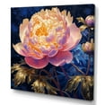 thumbnail image 2 of Designart "Pink Peony Surrounded By Gilded Leaves" Poppies Canvas Prints, 2 of 7