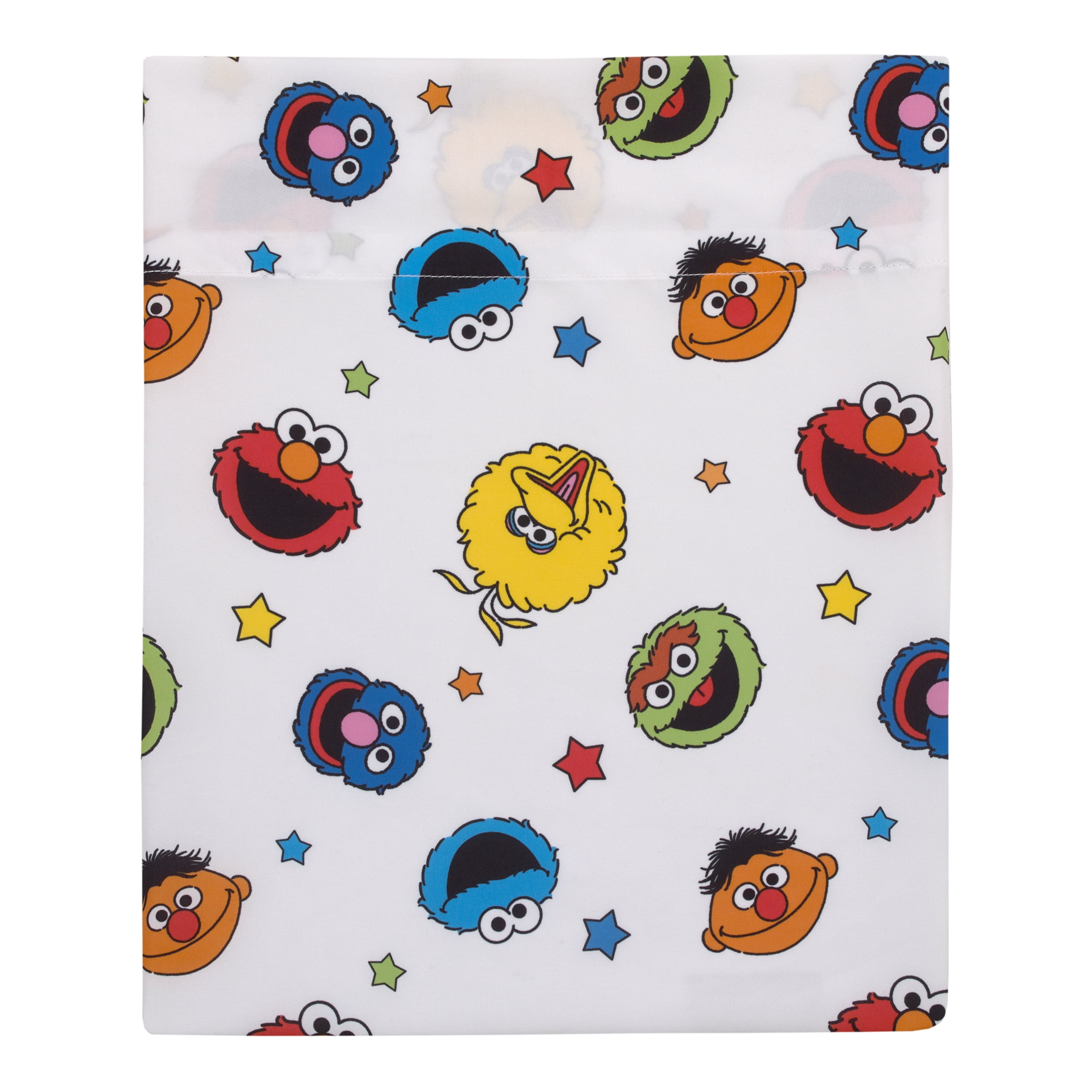 Sesame Street Come And Play 4 Piece Toddler Bedding Set, Blue, Green, Comforter, Fitted Sheet, Top Sheet, Pillowcase