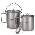thumbnail image 5 of Lightweight Titanium Cookware Set for Camping Pot, Cup, Folding Spork, 5 of 7