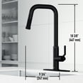 thumbnail image 2 of VIGO Hart Angular Single Handle Pull-Down Spout Kitchen Faucet Set with Deck Plate in Matte Black, 2 of 10