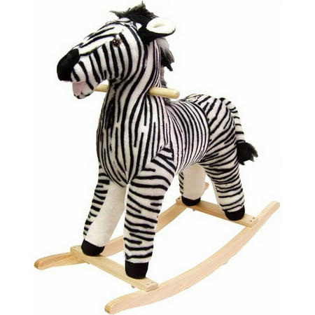 Happy Trails Plush Rocking Animal, Zebra