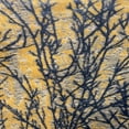 thumbnail image 4 of Plutus Branching Blaze Floral Yellow Black Velvet Luxury Throw Pillow, 4 of 5