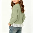 thumbnail image 5 of ATOGUTA Girls Long Sleeve Shirts Casual Long Sleeve T Shirts Kids Crewneck Tops Fashion Tees Size 0-12, Green, 5 of 6