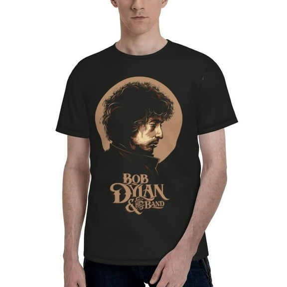 Unisex T-Shirts BOB MUSIC DYLAN-1 Short Sleeve Crew Neck T Shirts Tee Tops For Men 3XL