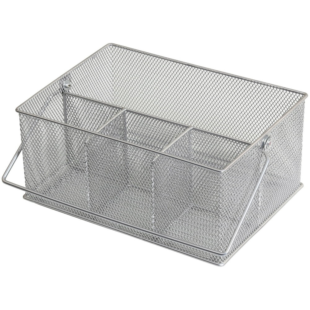 YBM Home Mesh Utensil Caddy, Napkin Holder and Condiment Organizer