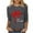 Gray, variant on Guluxicc Shirts for Women Casual Crewneck 3/4 Length Sleeve Tees Valentine's Day Graphic Print Tops, Gray, XL