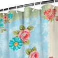 thumbnail image 3 of Pioneer Flower Floral Print Pattern Shower Curtain 84"x72", Bathroom Decorative Shower Curtain Set with 12 Hooks, Waterproof Washable, 3 of 6