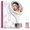 White, variant on PETGLE Travel Makeup Mirror with Lights, 1X/10X Magnifying Mirror with Phone Stand, 3 Color Lighted Rechargeable Vanity Mirror, 360° Rotatable Tabletop Handhold Hanging Mirror for Travel (Pink)